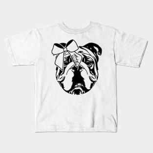 Lady bulldog spirit mascot Kids T-Shirt